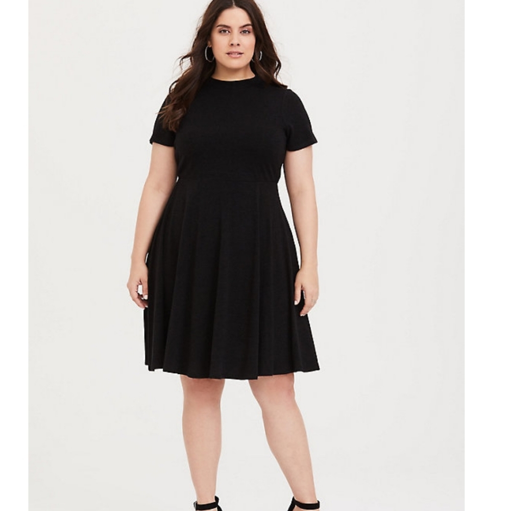 Torrid black sweater material dress